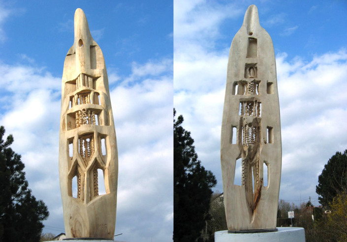 Säulentürmchen, Linde, 160x36x12 cm